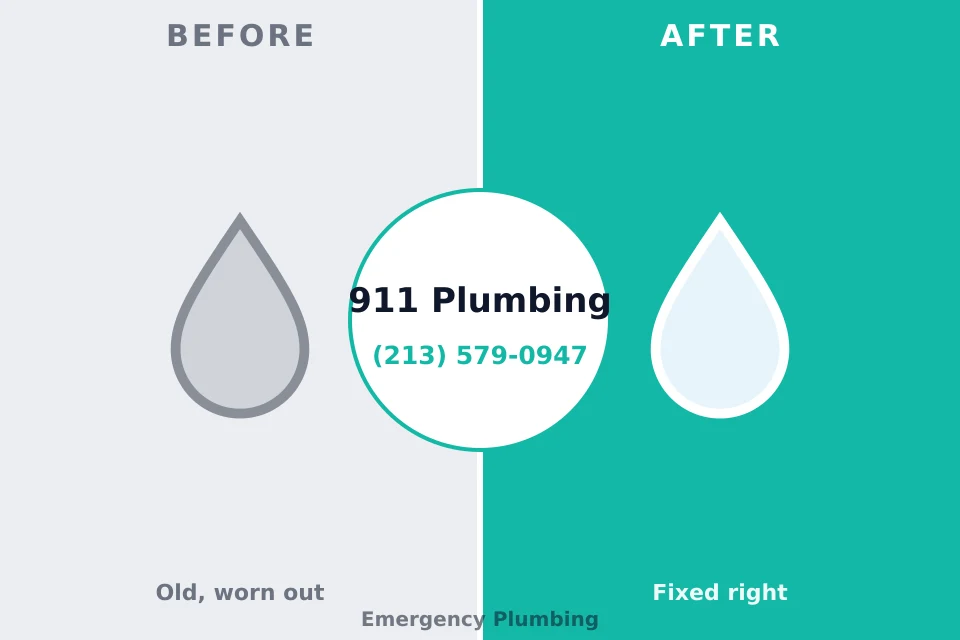 Before and after: plumbing repair Bella Vista, AR